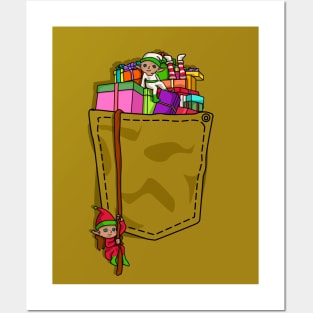 Festive Elf Expedition: Gold Pocket of Christmas Surprises Posters and Art